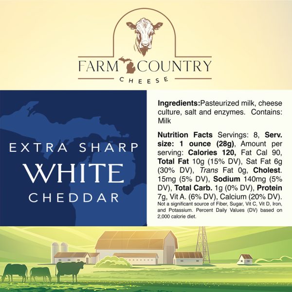 extra sharp white cheddar