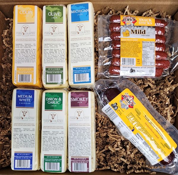 6 cheese and meat sick gift box